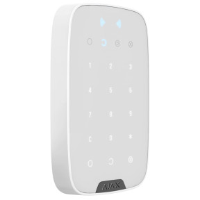 Клавіатура з підтримкою безконтактних карток і брелоків Ajax KeyPad Plus Біла зображення