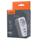 VIDEX ONCORD 1п 2.4A 2USB+USB-C - Мережевий адаптер Type-C з заземленням
