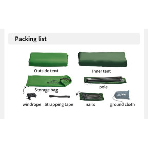 Палатка сверхлегкая одноместная Naturehike Cloud Up Base 1 CNK2450WS032, зеленая купить