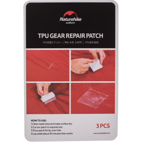 Набор заплаток Naturehike NH GR patch NH19PJ086, 3 шт 7х7см, прозрачные фото