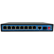 Ewind EW-S1910CFE-DP – PoE-комутатор (8x100M PoE, 1xGE, 1xSFP, 120W, AI Watchdog)