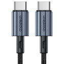 Кабель Choetech XCC-1015 2м Black USB-C to USB-C (PD 60W, 20V/3A, нейлонове обплетення)