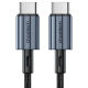Кабель Choetech XCC-1015 2м Black USB-C to USB-C (PD 60W, 20V/3A, нейлонове обплетення)