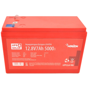 Литиевая аккумуляторная батарея Merlion LiFePO4 12.8В 7Аг (12.8V 7Ah, BMS 10A, 5000 циклов) купить