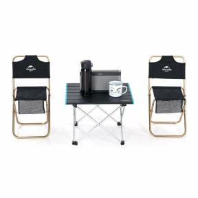 Cтіл розкладний Naturehike NH19Z008-Z, алюміній, Розмір L, чорний зображення