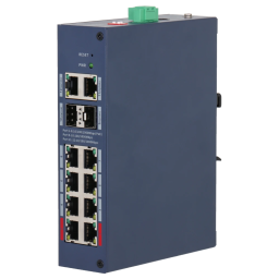 Dahua DH-CHS4212-8GT-110 – Управляемый промышленный PoE-коммутатор (12 портов, 110 Вт, Hi-PoE, IP30)