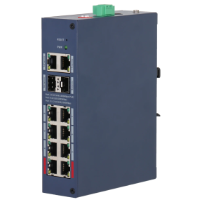 Dahua DH-CHS4212-8GT-110 – Керований промисловий PoE-комутатор (12 портів, 110 Вт, Hi-PoE, IP30) купити