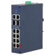 Dahua DH-CHS4212-8GT-110 – Керований промисловий PoE-комутатор (12 портів, 110 Вт, Hi-PoE, IP30)