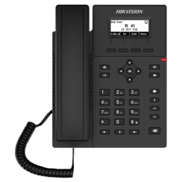 Hikvision DS-KP6000-HE1 – SIP Телефон (4 линии, 2.3" LCD, HD Audio, PoE, 2xRJ-45)
