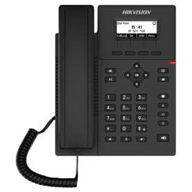 Hikvision DS-KP6000-HE1 – SIP Телефон (4 линии, 2.3" LCD, HD Audio, PoE, 2xRJ-45)