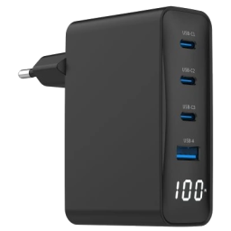 Gembird TA-UC-PDQC100LCD-01-BK PD 100W - Зарядное устройство