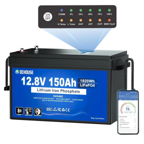 DCHOUSE ECO-LFP1215005 – Акумуляторна батарея LiFePO4 (12.8V, 150Ah, Bluetooth) зображення