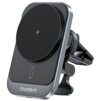 Автомобильное зарядное устройство Choetech T206-F Black (15 Вт, магнитное крепление, USB-C, стандарт Qi)