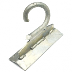 Гак (крюк) для опор без отверстий, для крепления двумя бандажными лентами горячее цинкование купить