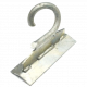 Гак (крюк) для опор без отворів, для кріплення двома бандажними стрічками гаряче цинкування
