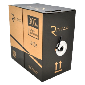 Ritar КНП UTP (4*2*0.51) – Кабель вита пара вуличний (305м, ПЕ+ПВХ, 24 AWG)