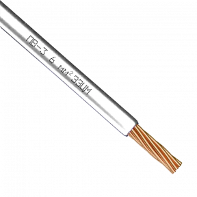 ПВ-3 6 Провод белый силовой медь внутренний ЗЗЦМ купить