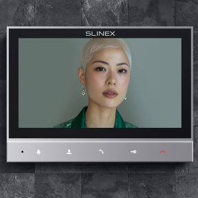 Комплект відеодомофон + панель виклику Slinex SK-07N Cloud grey + ML-17HD graphite зображення
