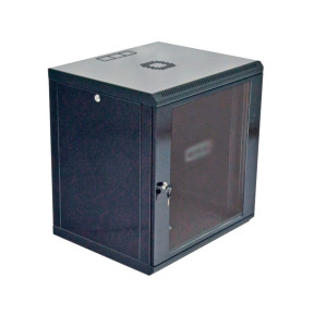 Комунікаційна шафа 19"12U, 600x500x640мм (Ш*Г*В), економ,акрилове скло, чорна купити