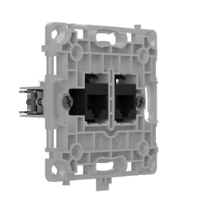 Ajax OutletCore (LAN) Black - Механизм интернет розетки фото