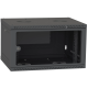 Шафа телекомунікаційна двері скло (чорна) IPCOM 4U 600x450