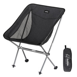Стілець складаний Naturehike Stellaluna L04 CNK2450JJ015, розмір M, алюміній, чорний
