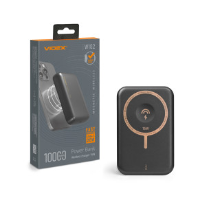 VIDEX VPB-W102 PD20W Grey - Повербанк з бездротовою зарядкою 10000mAh купити