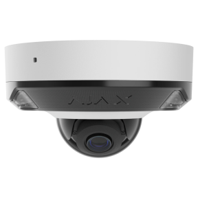 Ajax DomeCam Mini HL (8 Mp/2.8 mm) White - Дротова купольна IP-камера з гібридним підсвічуванням купити