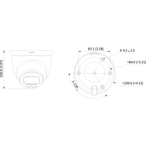 Dahua Technology DH-IPC-HDW2439TP-AS-LED-S2 (3.6 мм) - 4МП купольна IP відеокамера в Україні
