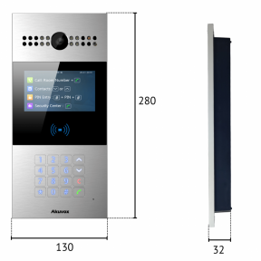 Багатоабонентна панель виклику AKUVOX R28A купити