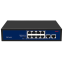 Hedy HN8H2-96-V2 – Некерований PoE-комутатор (10 портів, 8xPoE 30W, бюджет 96W, Extend 250m, Watchdog)