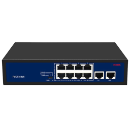 Hedy HN8H2-96-V2 – Некерований PoE-комутатор (10 портів, 8xPoE 30W, бюджет 96W, Extend 250m, Watchdog)