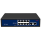 Hedy HN8H2-96-V2 – Некерований PoE-комутатор (10 портів, 8xPoE 30W, бюджет 96W, Extend 250m, Watchdog)