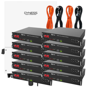 Dyness B4850G (2.4 кВт-ч / 48 В) (10 шт.) + Dyness 8.0L-1P-A 8кВт 48В (1 шт.) + Комплект силовых кабелей для Dyness B4850 - Комплект системы накопления энергии купить