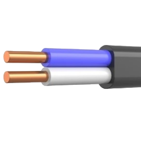 Кабель ВВГ нг LS П 2х1,5 черный (Украина) (100м)