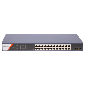 Hikvision DS-3E1526P-SI-24P2F – Коммутатор (24xPoE Gigabit, 2xSFP, 370W, L2)