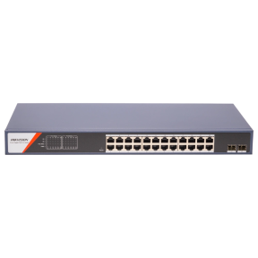 Hikvision DS-3E1526P-SI-24P2F – Коммутатор (24xPoE Gigabit, 2xSFP, 370W, L2) купить