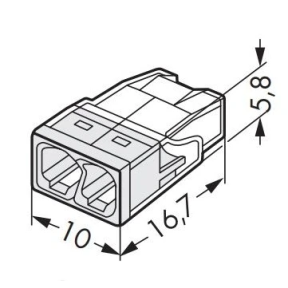 Клема WAGO 2273-242 COMPACT 2х2.5 (з пастою) в Україні