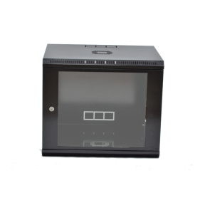 Шкаф 19" 9U, 600x500x507мм (Ш*Г*В), эконом, акриловое стекло, черный в Украине
