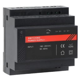 VIA Energy DR24060-02 – Блок живлення на DIN-рейку (24-28V 2.5A 70W, 2 канали, захист КЗ)