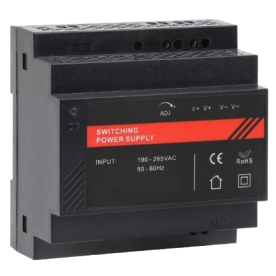 VIA Energy DR24060-02 – Блок живлення на DIN-рейку (24-28V 2.5A 70W, 2 канали, захист КЗ)