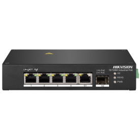 Hikvision DS-3T0306HP – Промисловий Hi-PoE комутатор (4xPoE, 90W Hi-PoE, SFP)