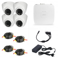 Комплект видеонаблюдения HDCVI на 4 внутренние камеры 2МП Dahua Technology KIT-4X4DMV1