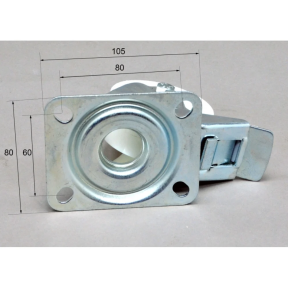 Колесо к шкафам полиамид (d80) на площадке со стопором 180 кг/колесо фото