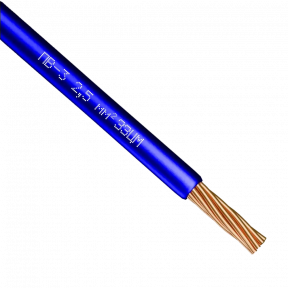 ПВ-3 2,5 Провід синій силовий мідь внутрішній ЗЗКМ купити