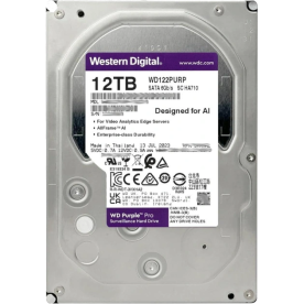 Western Digital WD122PURP – Жорсткий диск (12 ТБ, 3.5", SATA III, 7200 RPM)