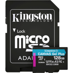 Kingston 128GB microSDXC A2 U3 V30+ADP - Модуль флэш-памяти