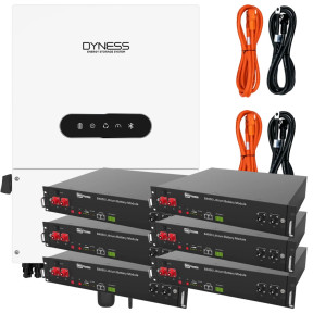 Dyness B4850G (2.4 кВт-ч / 48 В) (6 шт.) + Dyness 6.0L-1P-A 6кВт 48В (1 шт.) + Комплект силовых кабелей для Dyness B4850 - Комплект системы накопления энергии купить