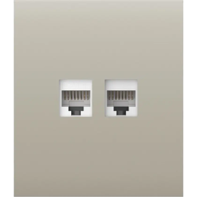 Ajax CenterCover (LAN) Ivory – Передняя панель для встроенной интернет-розетки фото