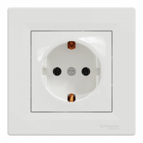 Schneider Electric ASFORA EPH2900121 Розетка одинарная с заземлением купить
